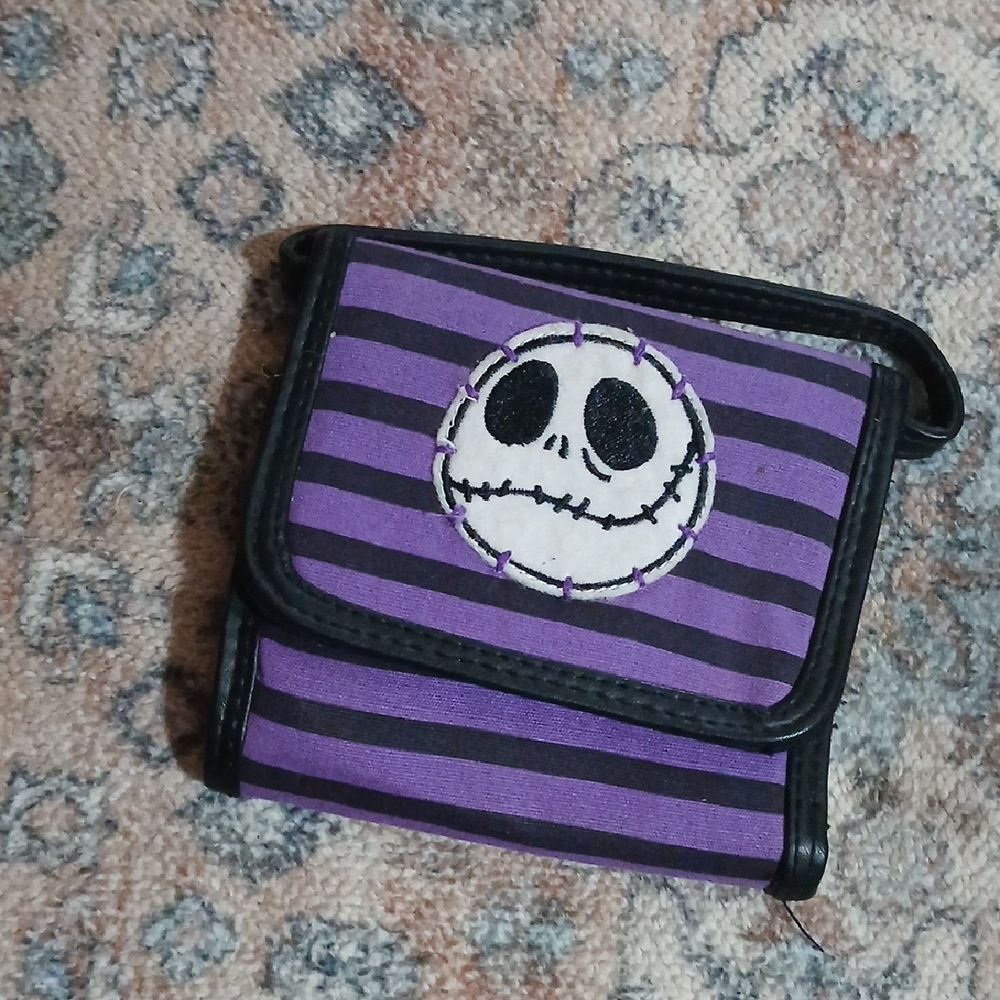 Disney Purple and Black Striped Wallet